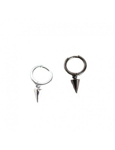 Minimalism Conic Geometry 925 Sterling Silver Hoop Earrings