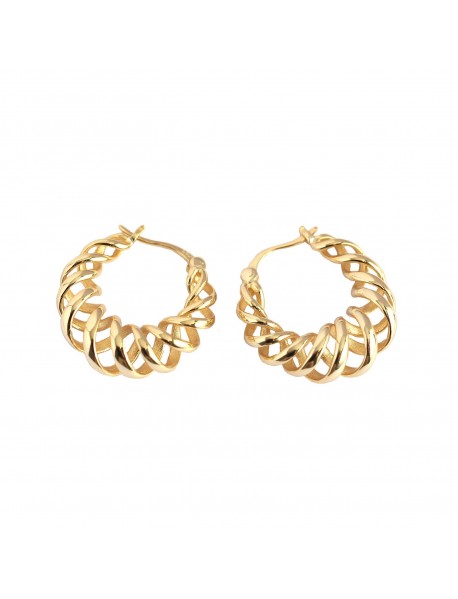 Geometry Hollow Spring 925 Sterling Silver Hoop Earrings