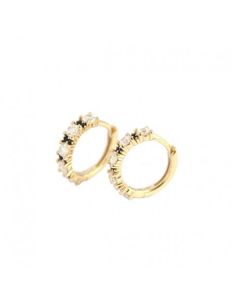 Simple CZ Mini 925 Sterling Silver Huggie Hoop Earrings