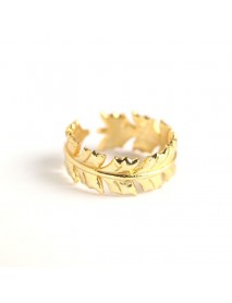 Leaf Shape New 925 Sterling Silver Adjustable Ring