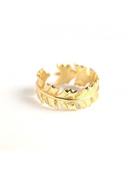 Leaf Shape New 925 Sterling Silver Adjustable Ring