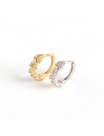 CZ Hearts Girl 925 Sterling Silver Hoop Earrings