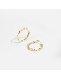 Fashion Twisted 925 Sterling Silver Hoop Earrings