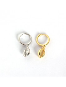 Simple Hollow Shell 925 Sterling Silver Leverback Earrings