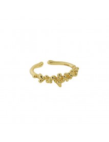 Cute Mini Irregular Bubbles 925 Sterling Silver Adjustable Ring