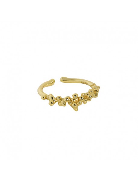 Cute Mini Irregular Bubbles 925 Sterling Silver Adjustable Ring