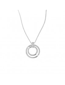 Simple Daughter Circle Rings 925 Sterling Silver Necklace