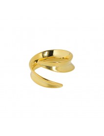 Simple Wide River 925 Sterling Silver Adjustable Ring
