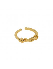 Minimalism Twisted Knot 925 Sterling Silver Adjustable Ring
