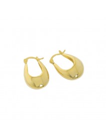 Office U Shape 925 Sterling Silver Hoop Earrings