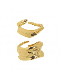 New Irregular Wave 925 Sterling Silver Adjustable Ring