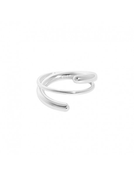 Simple Multi Layer 925 Sterling Silver Adjustable Ring