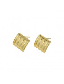 Geometry Rectangle Strips 925 Sterling Silver Stud Earrings