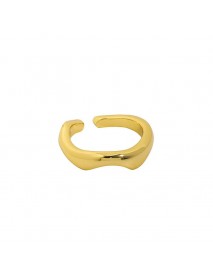Minimalism Hollow Geometry 925 Sterling Silver Adjustable Ring