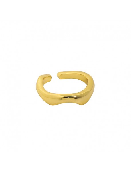 Minimalism Hollow Geometry 925 Sterling Silver Adjustable Ring