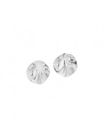 New Irregular Round 925 Sterling Silver Stud Earrings