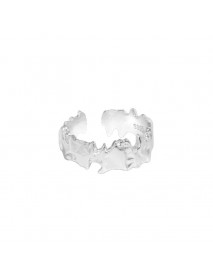 Irregular New Flame 925 Sterling Silver Adjustable Ring