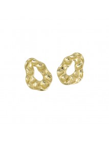 Minimalism Irregular Circle 925 Sterling Silver Stud Earrings