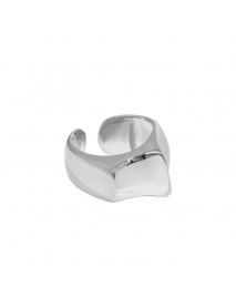Fashion Glaze Irregular 925 Sterling Silver Adjustable Ring