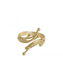 Holiday Irregular Water 925 Sterling Silver Adjustable Ring
