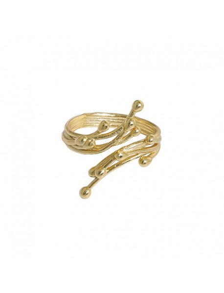 Holiday Irregular Water 925 Sterling Silver Adjustable Ring