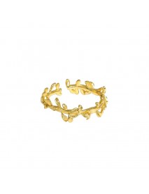 Girl Olive Branch 925 Sterling Silver Adjustable Ring