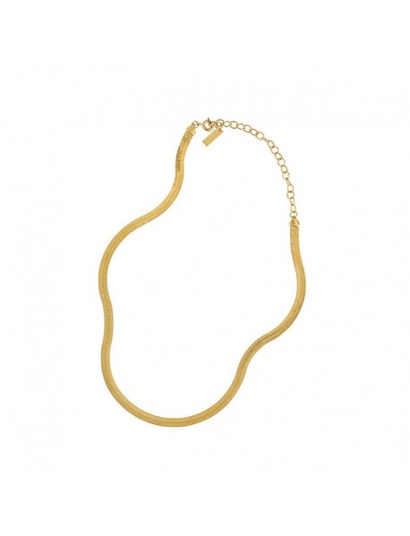 Minimalism Flat Snake Chain 925 Sterling Silver Choker Necklace