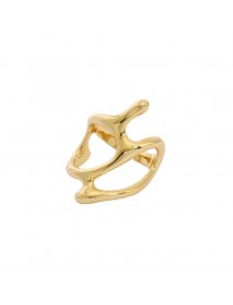 Casual Hollow Irregular Geometry 925 Sterling Silver Adjustable Ring