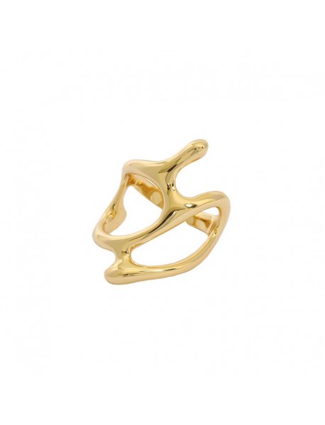 Casual Hollow Irregular Geometry 925 Sterling Silver Adjustable Ring