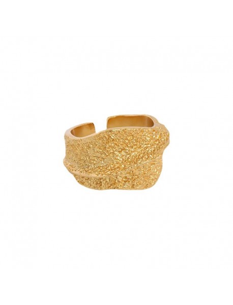 Fashion Irregular Wave Wide 925 Sterling Silver Adjustable Ring