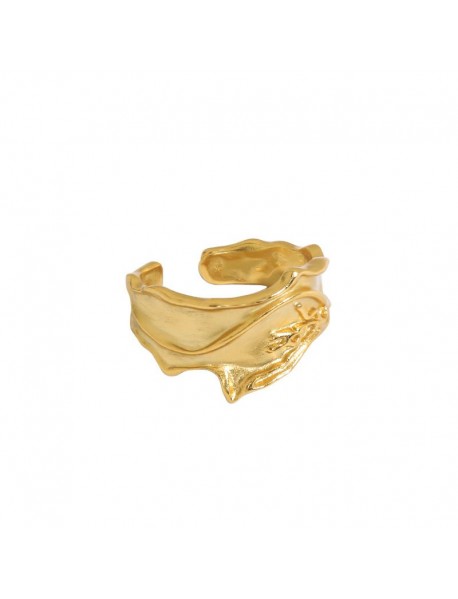 Classic Irregular Face 925 Sterling Silver Adjustable Ring