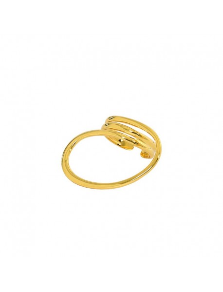 Minimalism Multi Layer Twisted 925 Sterling Silver Adjustable Ring