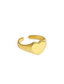 Casual Heart 925 Sterling Silver Adjustable Ring
