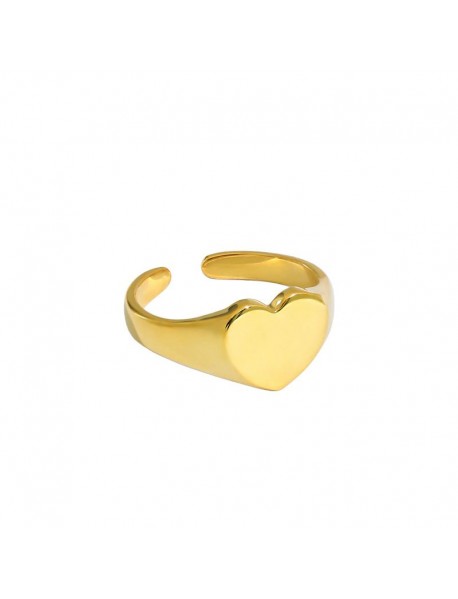 Casual Heart 925 Sterling Silver Adjustable Ring