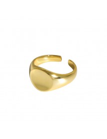 Geometry Round 925 Sterling Silver Adjustable Ring