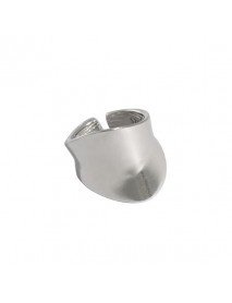 Simple Exaggerated Irregular Wide 925 Sterling Silver Adjustable Ring