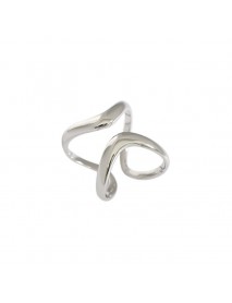 Fashion Hollow Irregular 925 Sterling Silver Adjustable Ring