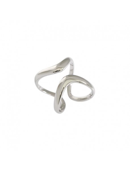 Fashion Hollow Irregular 925 Sterling Silver Adjustable Ring