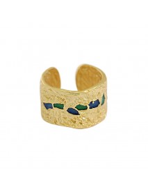 Fashion Irregular Wide 925 Sterling Silver Adjustable Ring