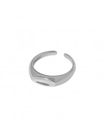 Minimalism Geometry Arc 925 Sterling Silver Adjustable Ring