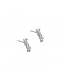 Simple Irregular Tree Branch 925 Sterling Silver Stud Earrings