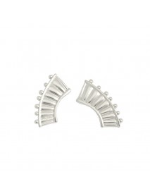 Fashion Lyre Piano 925 Sterling Silver Stud Earrings