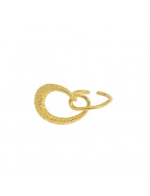 Fashion Irregular Hollow Heart 925 Sterling Silver Adjustable Ring