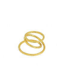 Casual Triple Layer Cross 925 Sterling Silver Adjustable Ring