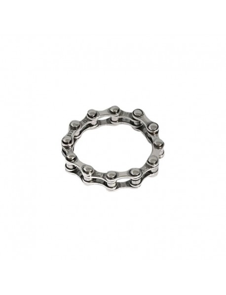 Vintage Bicycle Chain 925 Sterling Silver Ring