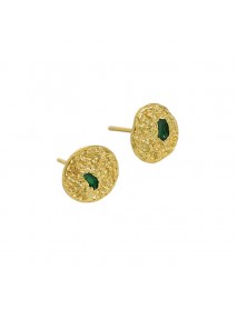 Irregular Geometry Round 925 Sterling Silver Stud Earrings