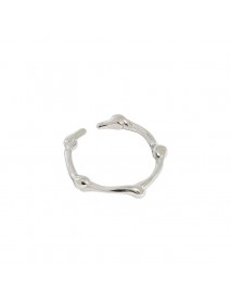 Irregular Knot 925 Sterling Silver Adjustable Ring