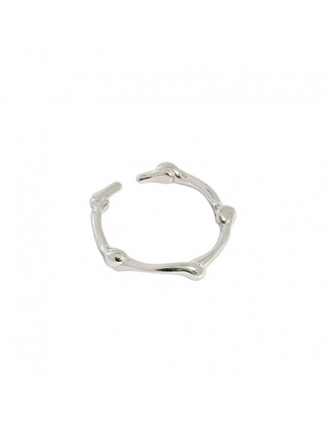 Irregular Knot 925 Sterling Silver Adjustable Ring