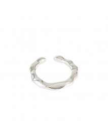 Irregular Simple 925 Sterling Silver Adjustable Ring