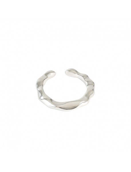 Irregular Simple 925 Sterling Silver Adjustable Ring